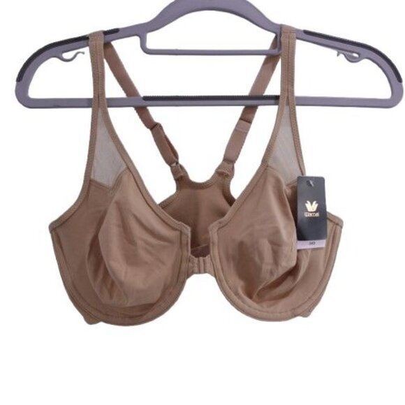 NEW Wacoal Body by Wacoal Racerback Underwire Front Close Bra Tan Size 34D 65124 - Picture 1 of 4